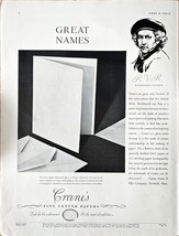 CRANE&#39;S FINE LETTER PAPERS - 1931 Vintage Print Ad - REMBRANDT VAN RIJN-VTG - $11.64