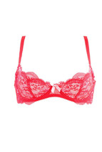 L&#39;agent By Agent Provocateur Womens Bra Elegant Lingerie Floral Lace Red Size S - £32.45 GBP
