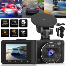 4K Uhd Car Dash Cam 170 Front Camera Dvr Video Recorder Night Vision G-Sensor - £34.61 GBP