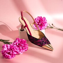 The Bali Fuchsia Leather Slingback Women Sandal image 5