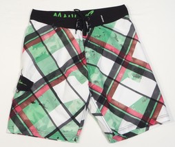 Maui and Sons Green Honcho Plaid Boardshorts Swim Trunks Board Shorts Men&#39;s NWT - £44.09 GBP