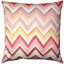 Pacifico Stripes Pink Throw Pillow 20X20, Complete with Pillow Insert - £49.53 GBP