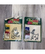 NEW Vintage Makit &amp; Bakit Christmas Stained Glass Suncatchers Quincraft ... - £15.44 GBP