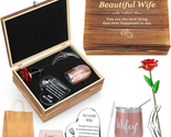 Mothers Day Gifts for Wife, Wife Gift Set with Crystal Engraved Heart, 2... - $94.02