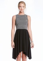 New Karen Kane Black White Flare Dress Size L $139 - $72.79