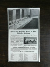 Vintage 1917 Standard Bathroom Sink Fixtures Original Ad 222  - $6.64