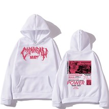 Japanese Manga Chainsaw Man Power Sweatshirts Graphic Print Oversized Hoodie  Cr - £49.42 GBP