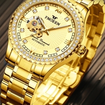  FNGEEN 8073 Automatic Mechanical Watch Genuine Diamonds, Night Lights f... - $45.00