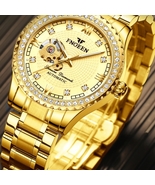  FNGEEN 8073 Automatic Mechanical Watch Genuine Diamonds, Night Lights f... - £35.38 GBP