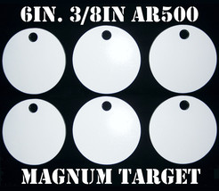 6in. 3/8in.Thk. AR500 Gong Steel Shooting Targets - 6pc. Metal Shooting ... - £47.85 GBP