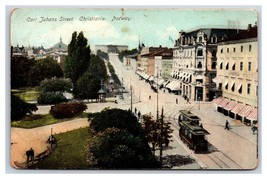 Karl Johans Gate Street View Christiania Oslo  Norway UNP UDB Postcard T8 - £3.91 GBP