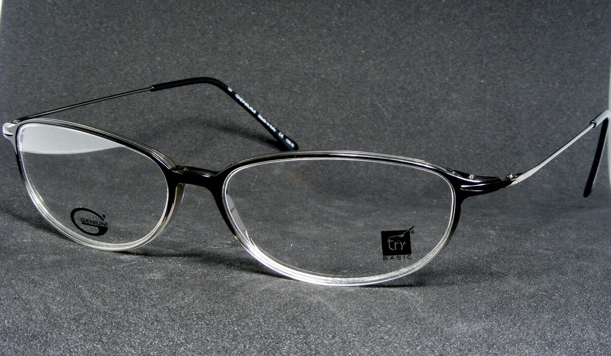 Try BASIC GENIUM TC03003 BLACK /CLEAR /DARK SILVER EYEGLASSES 52-14-135m... - $101.88