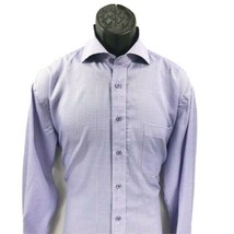 Bruno Conte Men&#39;s Dress Shirt Lavender Purple French Cuffs Cufflinks Size 15.5 - $19.99
