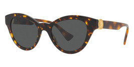 Versace VE4435 108/87 Sunglasses Havana Frame Dark Grey 52 Lens - £277.47 GBP