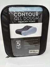 Z By Malouf Countour Gel Dough Memory Foam Travel Neck Pillow in Case - £19.59 GBP