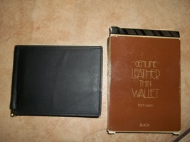 wallet avon black leather thin new lower price! - £19.75 GBP
