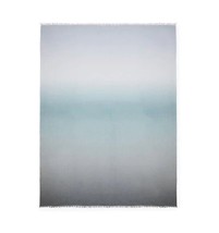 Sferra Bosa Aquamarine Ombre Throw Blue Bed Scarf Fringed 55&quot;x75&quot; Soft Italy NEW - £61.74 GBP