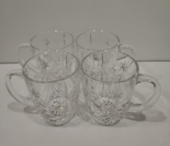 Gorham O Tannenbaum Set of 4 Glass Coffee/Tea Cups  Full Lead Crystal  New - £46.66 GBP