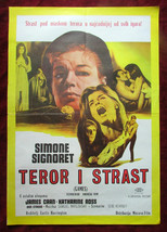 1967 Original Movie Poster Games Simone Signoret James Caan Katharine Ross EX YU - £17.97 GBP