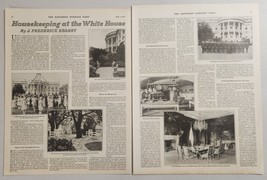 1930 Magazine Photos Housekeeping at the White House Kitchen, Dining Room,Police - $19.78