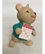 Hallmark Bingo Bear Christmas Ornament 1995 Bingo Card - £4.25 GBP