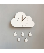Cloud Wall Clock | Kids Room Clock | Nursery Wall Clock | Decoration Wal... - $384.96 MXN