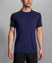 MSRP $34 Brooks Navy &amp; Nightlife Distance Short-Sleeve Tee Navy Size XS - £10.58 GBP