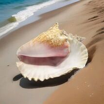 Queen Conch Shell Beach Decor Large Beautiful Pink White 9-10” Natural 2... - $31.40