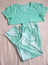 Sonoma Short Sleeve Poly/Spandex 2 Piece Sleepwear Set Pajamas Size L Large - £10.18 GBP