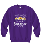 Mom Sweatshirt Mom Or Grandma - Teacher Voice Purple-SS - £20.84 GBP