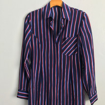 Altuzarra Silk Dress 34 Multicolor Striped Long Sleeve Long Sleeve Collar Midi  - £41.53 GBP