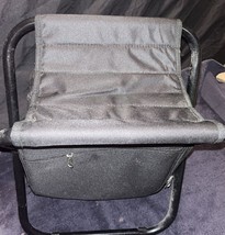 Black Folding Backpack Stool Chair with Cooler - £19.77 GBP