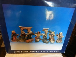 14 Piece Painted Terracotta Nativity Figurine Set #6299093 - $166.25