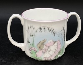 Elizabethan Fine Bone China Mrs. Rabbit Double Handle Child&#39;s Cup Mug England - £15.54 GBP