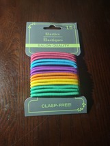 Elastics Hair Ties Set Of 15 Clasp Free Multi-Color-Brand New-SHIPS N 24 HOURS - £11.77 GBP