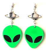 Acrylic Alien Head Space Earrings ufo jewelry ladies dangle new JL690 al... - $11.70 CAD