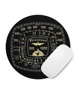 Firestone Air Chief Radio Dial Mouse Pad – Round 8" | Vintage Shortwave ... - $9.97