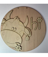 Cow Hi Wood Door Hanger Unfinished Blank - $24.64 CAD