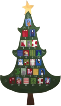 Pottery Barn Kids Large Hanging Countdown Christmas Tree Advent Calendar 60&quot;x36” - £59.91 GBP