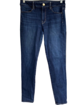 American Eagle AEO 360 Super Stretch Hi-Rise Jegging Women sz 8R Blue Dark Wash - £12.03 GBP