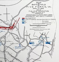 Battlefield Of Five Forks Civil War Field Operations 1970s Ephemera DWT3 - $368.14 MXN