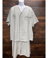 The Vermont Country Store Pajamas Blue Striped Short Sleeve Large NWOT USA - $509.30 MXN
