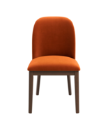 Mid-Century Modern Burnt Orange Velvet Dining Chairs (Set of 2) - $6,144.93 MXN
