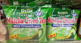 2 Pack Dede 3 In 1 Instant Matcha Green Tea With Cream Sugar - £22.07 GBP