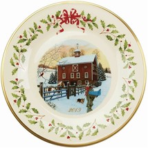 Lenox 2019 Horse Barn Scene Holiday Collector Plate Annual USA Christmas... - $74.25