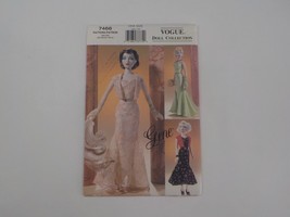 VOGUE CRAFT PATTERN #7466 GENE DOLL CIRCA 1930S 3 DRESSES VEST GLOVES UN... - $21.99