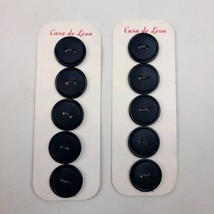 Casa de Leon 3/4&quot; Black Buttons USA Set Of 10 - $11.87