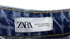 Zara Women’s Wide Leg Cropped Jeans EUR 32 US 0 High Rise Made in Turkey image 3