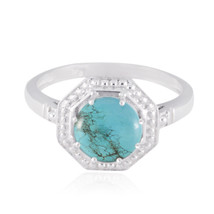 Genuine Jewelry Turquoise Cocktail Rings For Black Friday Gift AU - £17.32 GBP