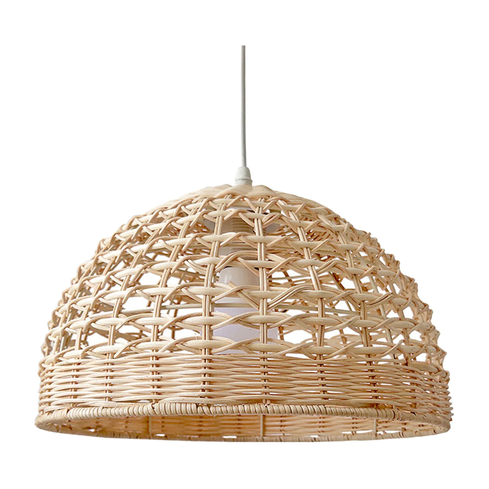 Rattan Ceiling Cover Chandelier Floor Hanging Pendant Shades 30*25cm Shade Lamp  - £204.18 GBP